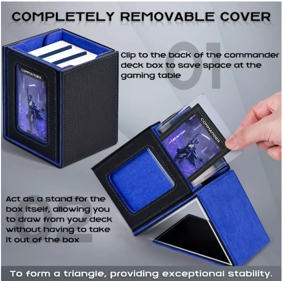 Deck Box with Commander Window, Holds 100 Double-Sleeved Cards+ Final Turn Hobby Shop Deck Box with Commander Window, Holds 100 Double-Sleeved Cards+ Final Turn Hobby Shop
