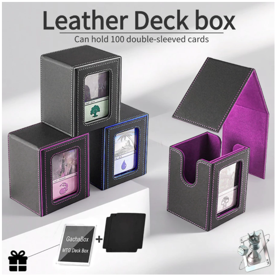 Deck Box with Commander Window, Holds 100 Double-Sleeved Cards+ Final Turn Hobby Shop Deck Box with Commander Window, Holds 100 Double-Sleeved Cards+ Final Turn Hobby Shop