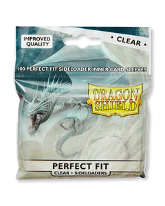 STANDARD SIZE, PERFECT FIT SLEEVE, CLEAR, SIDELOAD, 100CT, DRAGON SHIELD